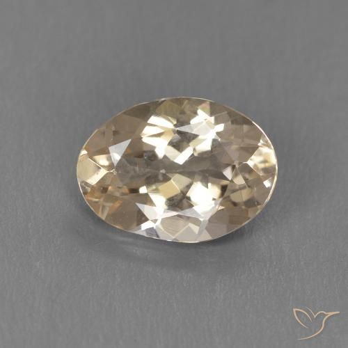 0.93ct Naturale Light Neutral Orange Morganite, Ovale, VS