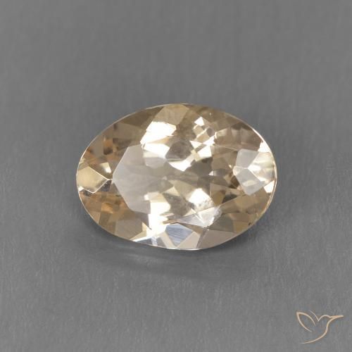 Morganite Light Neutral Orange naturale da 0.93 ct, Ovale, VS