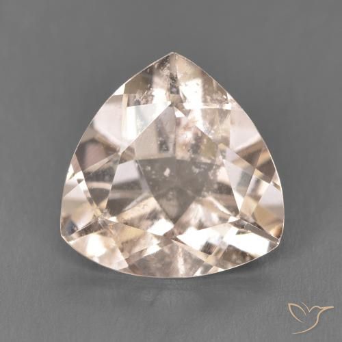 3.53ct Naturale Medium Light-Pink Morganite, Taglio trillion, VS