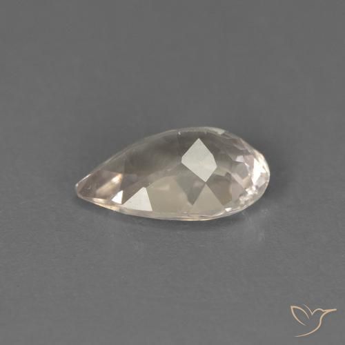 Morganite Rosa Molto Chiaro naturale da 0.52 ct, Forma a pera, VS