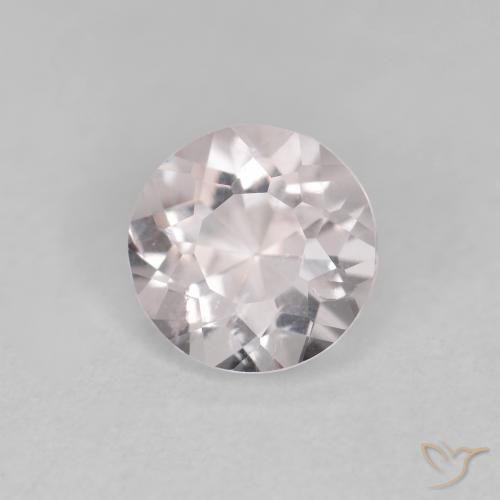 Morganite Rosa chiaro naturale da 0.61 ct, Rotondo, VS