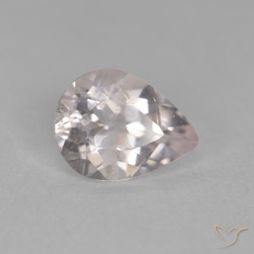 Morganite Medium Light-Pink naturale da 0.69 ct, Forma a pera, VS