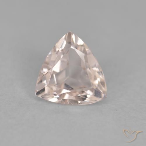 Morganite Rosa salmone naturale da 0.33 ct, Taglio trillion, VVS-VS