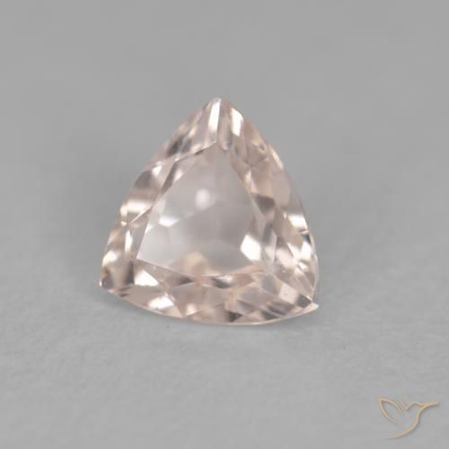 Morganite Rosa salmone naturale da 0.33 ct, Taglio trillion, VVS-VS