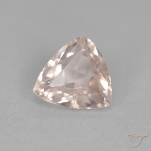 Morganite Medium Light-Pink naturale da 0.37 ct, Taglio trillion, VVS-VS