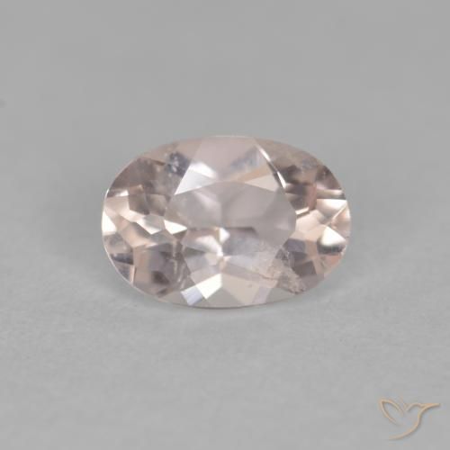 0.38ct Naturale Rosa salmone Morganite, Ovale, VS