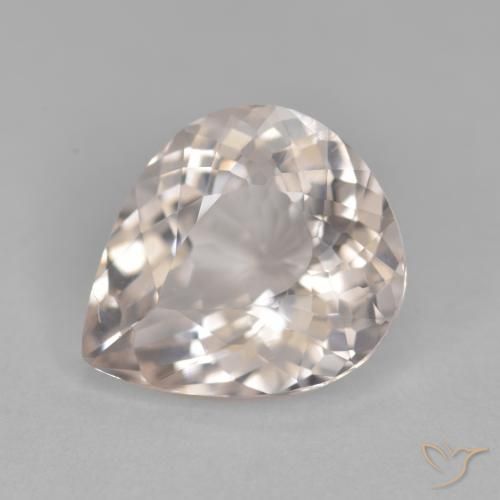 3.35ct Naturale Rosa salmone Morganite, Forma a pera, VVS-VS
