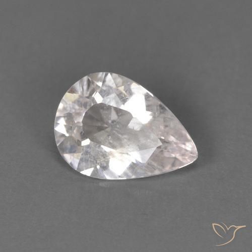 Morganite Rosa Molto Chiaro naturale da 0.42 ct, Forma a pera, VS