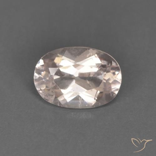 0.53ct Naturale Rosa Molto Chiaro Morganite, Ovale, VS