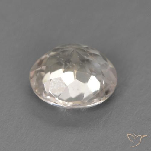 Morganite Rosa Molto Chiaro naturale da 0.53 ct, Rotondo, VVS-VS