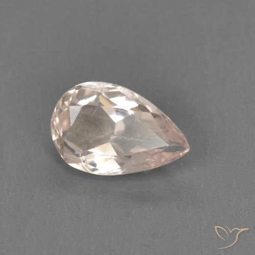 0.39ct Naturale Rosa medio Morganite, Forma a pera, VVS-VS