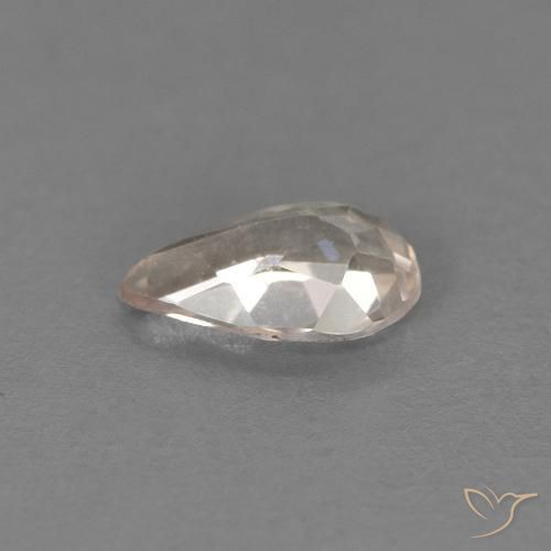Morganite Rosa salmone naturale da 0.32 ct, Forma a pera, VVS-VS