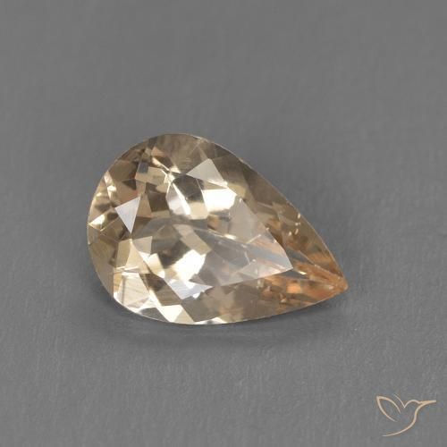 Morganite Oro naturale da 0.80 ct, Forma a pera, VS