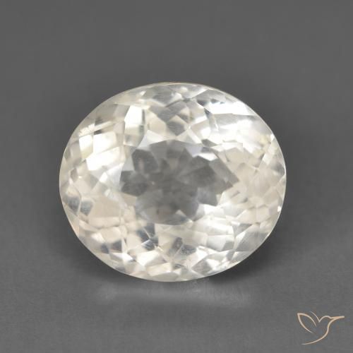 5.60ct Naturale bianco perla Morganite, Ovale, VS