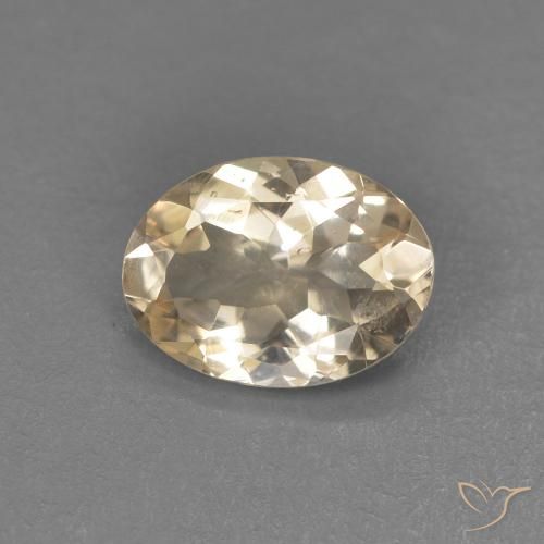 0.83ct Naturale Arancione chiaro Morganite, Ovale, VS