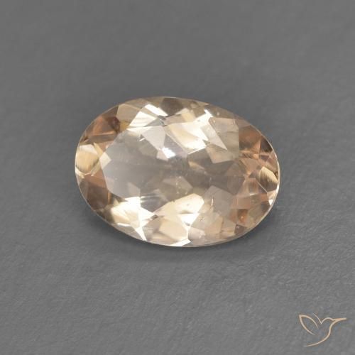 Morganite Arancione chiaro naturale da 0.91 ct, Ovale, VS