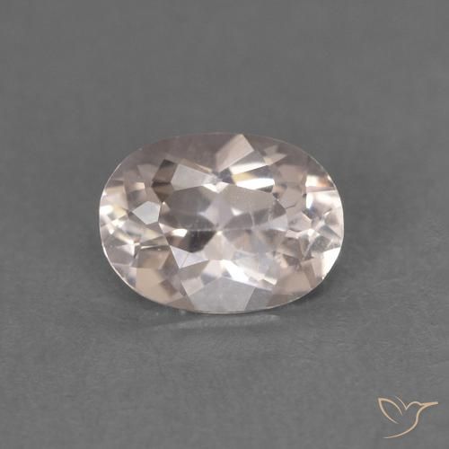 0.44ct Naturale Rosa Molto Chiaro Morganite, Ovale, VS