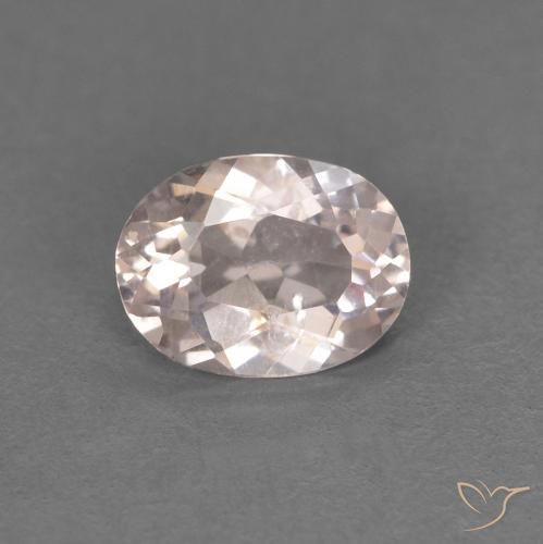 0.43ct Naturale rosa fenicottero Morganite, Ovale, VS