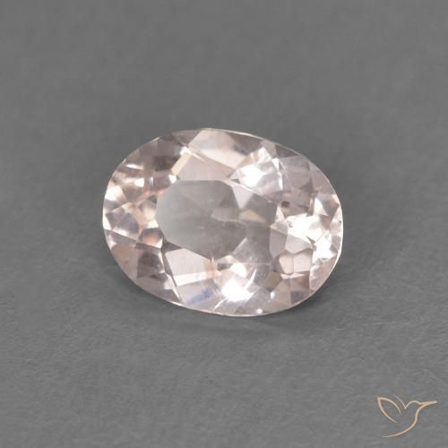 Morganite rosa fenicottero naturale da 0.43 ct, Ovale, VS