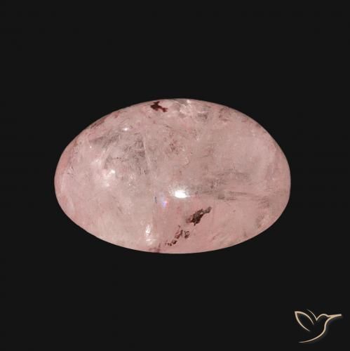Morganite rosa fenicottero naturale da 9.17 ct, Ovale, Traslucido