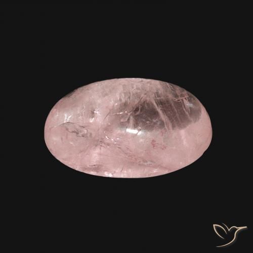 Morganite rosa fenicottero naturale da 5.37 ct, Ovale, Traslucido