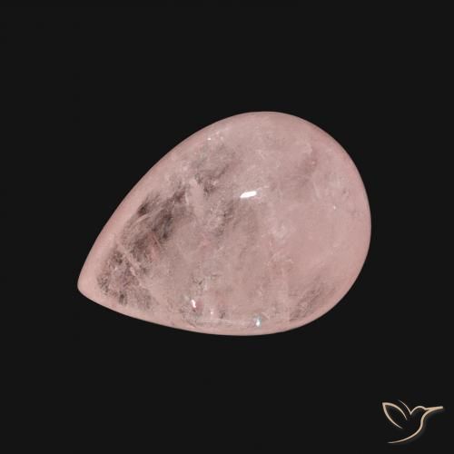 5.44ct Naturale Rosa cipria Morganite, Forma a pera, Traslucido