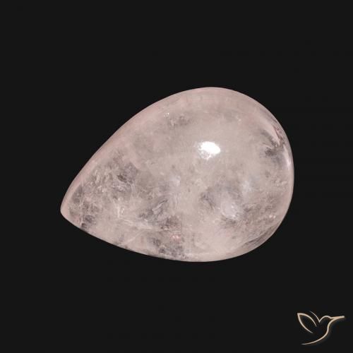 8.00ct Naturale rosa fenicottero Morganite, Forma a pera, Traslucido