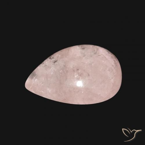 Morganite Rosa medio naturale da 6.16 ct, Forma a pera, Traslucido