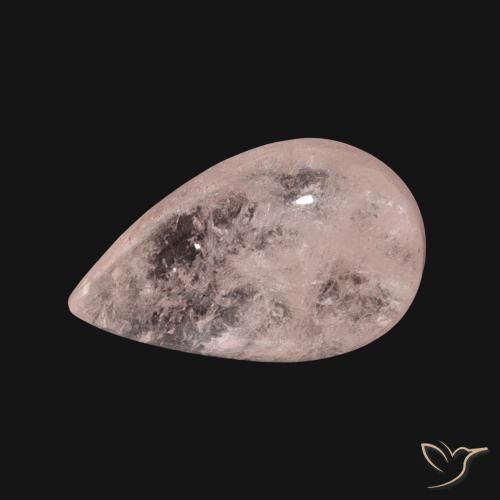 Morganite rosa fenicottero naturale da 5.28 ct, Forma a pera, Traslucido