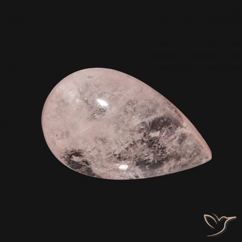 Morganite rosa fenicottero naturale da 5.28 ct, Forma a pera, Traslucido
