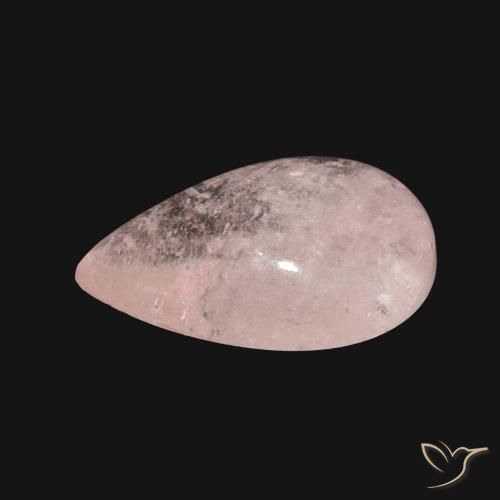 Morganite rosa fenicottero naturale da 5.28 ct, Forma a pera, Traslucido