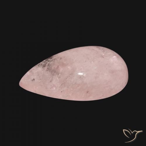Morganite Rosa medio naturale da 8.18 ct, Forma a pera, Traslucido