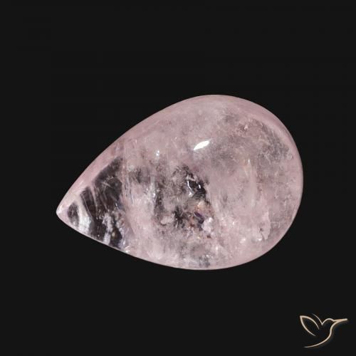 5.10ct Naturale Rosa medio Morganite, Forma a pera, Trasparente