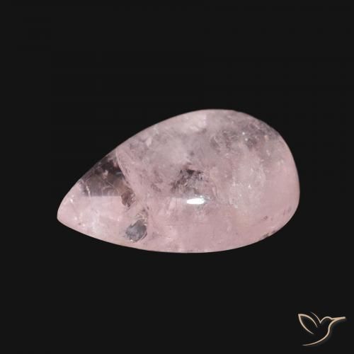 Morganite Rosa medio naturale da 5.10 ct, Forma a pera, Trasparente
