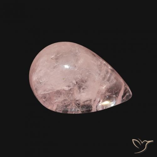 Morganite Rosa medio naturale da 3.63 ct, Forma a pera, Trasparente