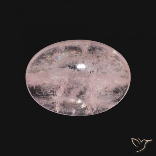 4.80ct Naturale rosa fenicottero Morganite, Ovale, Trasparente