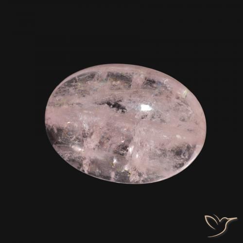Morganite rosa fenicottero naturale da 4.80 ct, Ovale, Trasparente