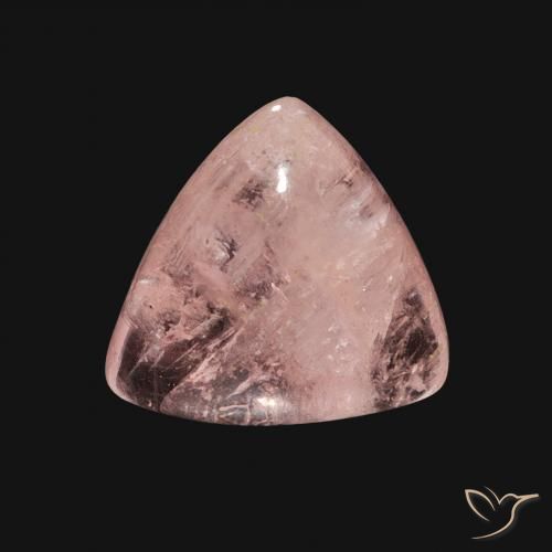 3.87ct Naturale Rosa chiaro Morganite, Taglio trillion, Trasparente