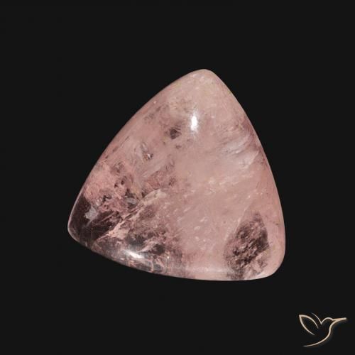 Morganite Rosa chiaro naturale da 3.87 ct, Taglio trillion, Trasparente