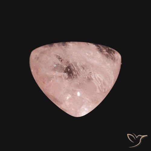 Morganite Rosa chiaro naturale da 3.87 ct, Taglio trillion, Trasparente