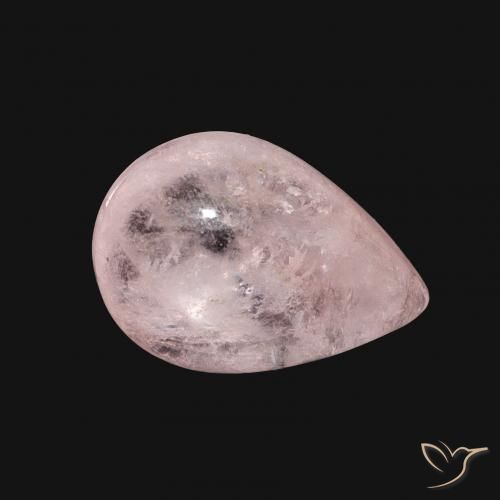 Morganite rosa fenicottero naturale da 4.02 ct, Forma a pera, Trasparente