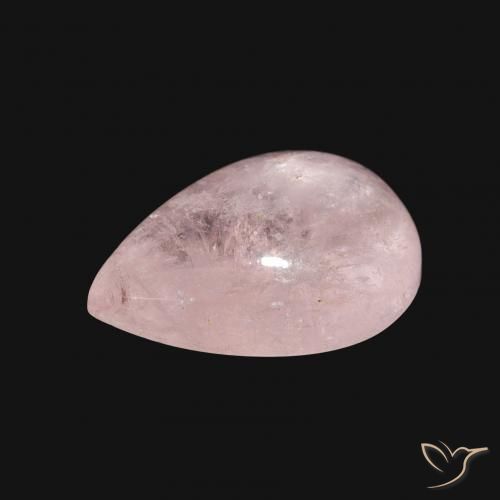 Morganite rosa fenicottero naturale da 4.02 ct, Forma a pera, Trasparente