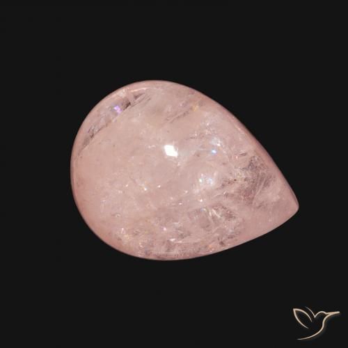 Morganite Rosa chiaro naturale da 4.62 ct, Forma a pera, Trasparente