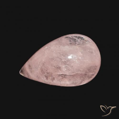 3.96ct Naturale Rosa chiaro Morganite, Forma a pera, Trasparente