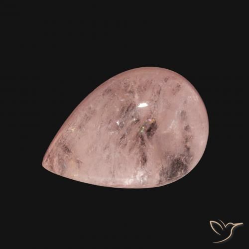 4.05ct Naturale Rosa chiaro Morganite, Forma a pera, Trasparente