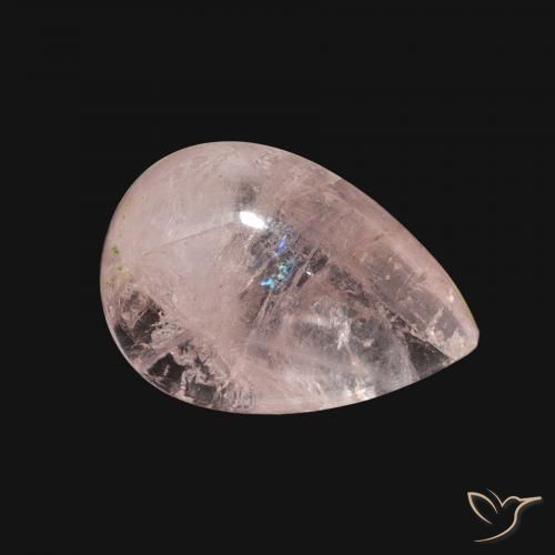 Morganite Rosa medio naturale da 5.89 ct, Forma a pera, Trasparente