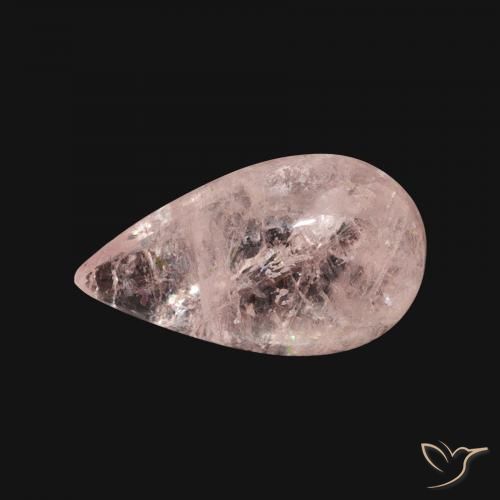 Morganite Rosa medio naturale da 3.59 ct, Forma a pera, Trasparente