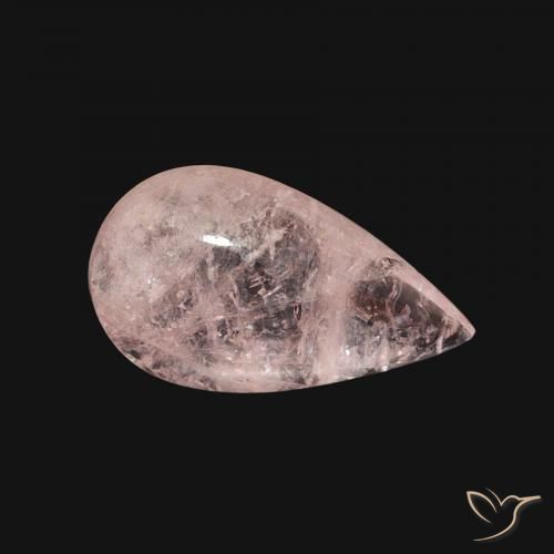 Morganite Rosa medio naturale da 3.59 ct, Forma a pera, Trasparente