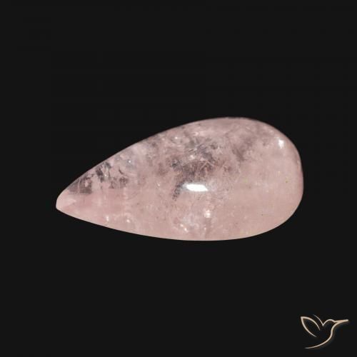 Morganite Rosa medio naturale da 3.59 ct, Forma a pera, Trasparente