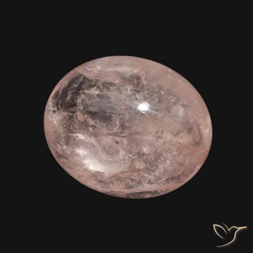 Morganite rosa fenicottero naturale da 5.93 ct, Ovale, Opaco